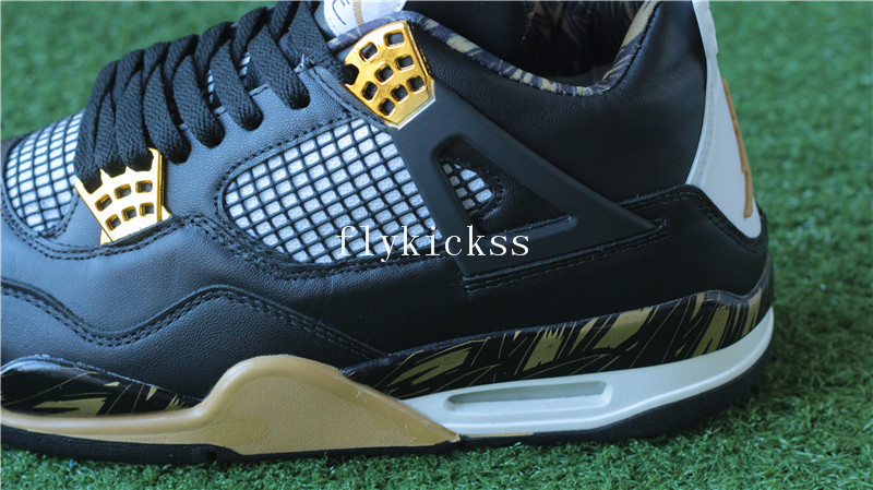 Authentic Air Jordan 4 Black Gold